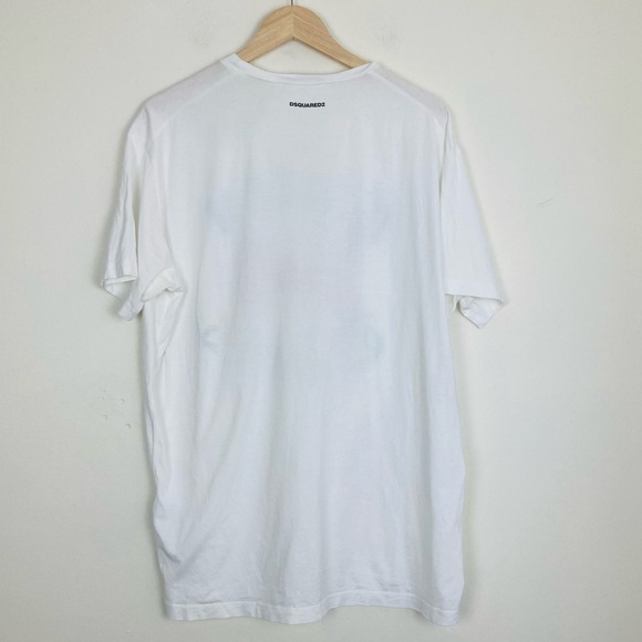 DSQUARED2 Caten Twins maple leafs white tee shirt. XL - Picture 2 of 3